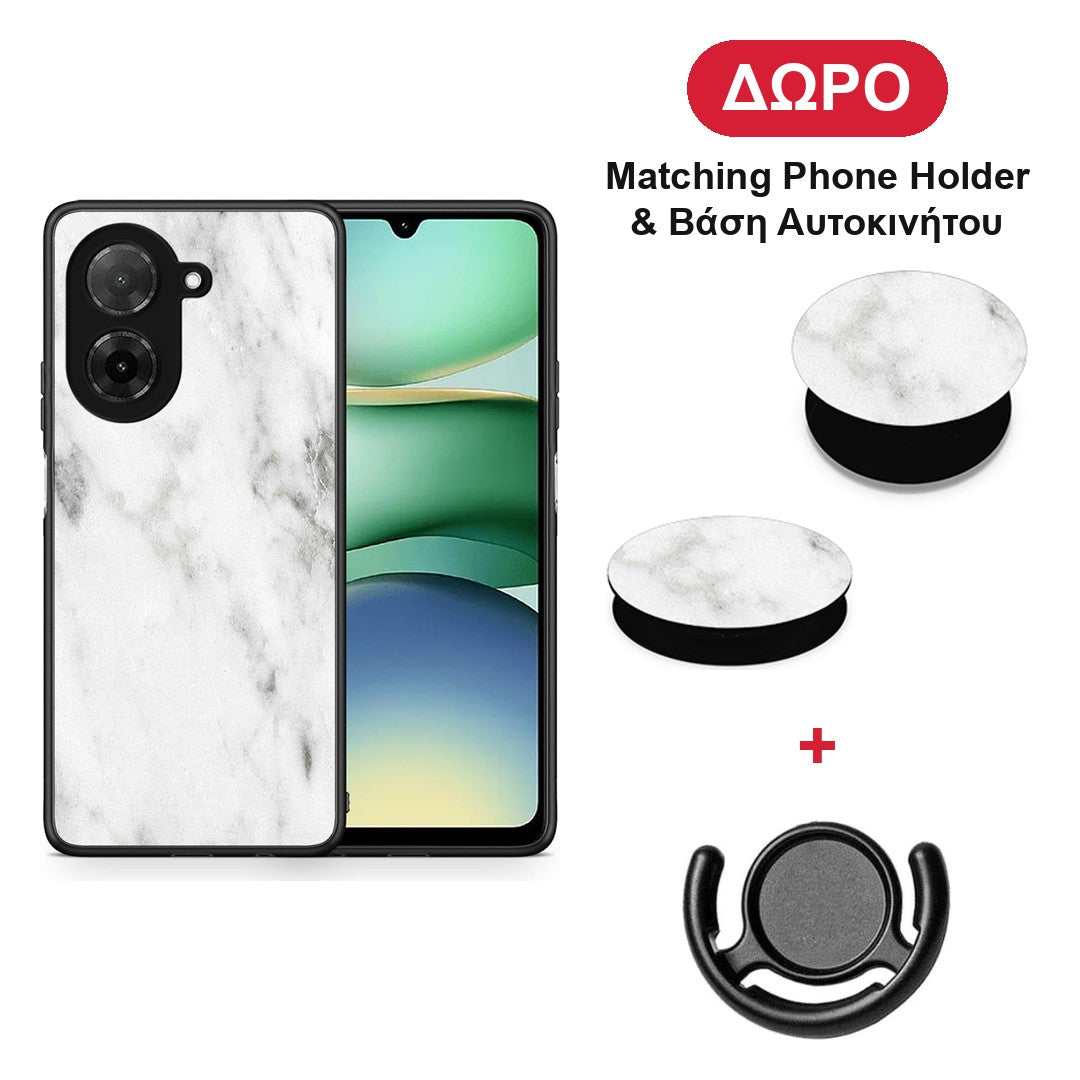 Marble White - Xiaomi Redmi A5 θήκη + Δώρο Phone Holder & Βάση Αυτοκινήτου
