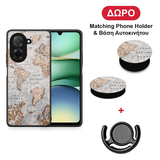 World Map - Xiaomi Redmi A5 θήκη + Δώρο Phone Holder & Βάση Αυτοκινήτου