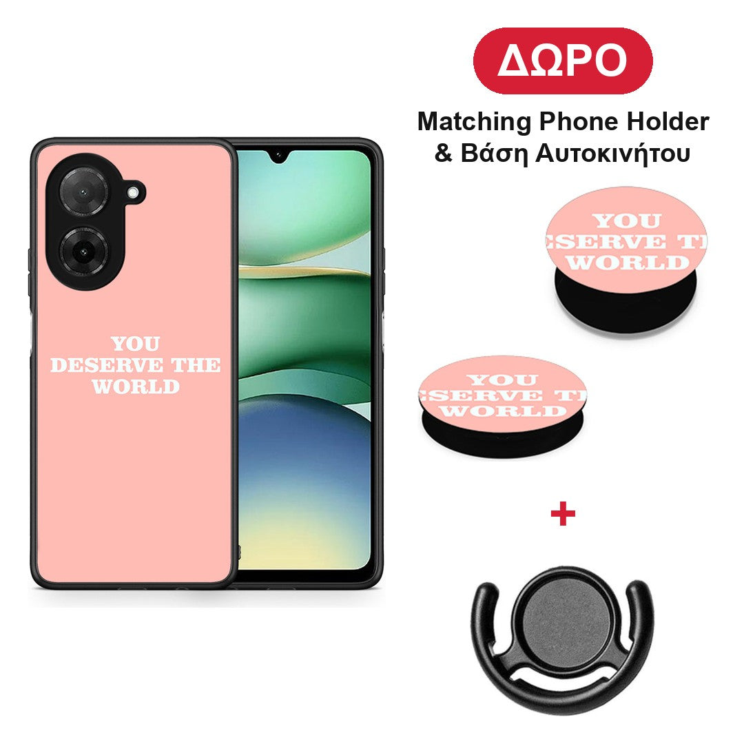 You Deserve The World - Xiaomi Redmi A5 θήκη + Δώρο Phone Holder & Βάση Αυτοκινήτου