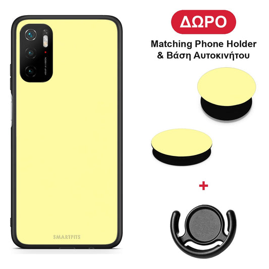 Butter Yellow - Xiaomi Redmi Note 10 5G θήκη + Δώρο Phone Holder & Βάση Αυτοκινήτου