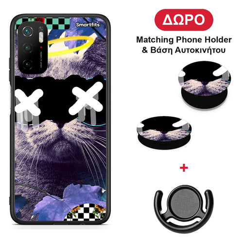 Cat Collage - Xiaomi Redmi Note 10 5G θήκη + Δώρο Phone Holder & Βάση Αυτοκινήτου
