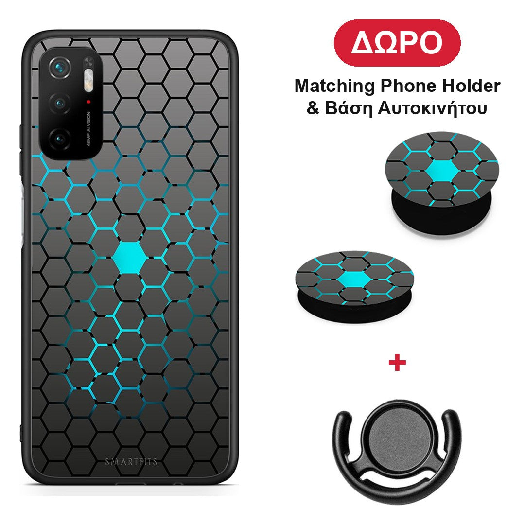 Geometric Hexagonal - Xiaomi Redmi Note 10 5G θήκη + Δώρο Phone Holder & Βάση Αυτοκινήτου