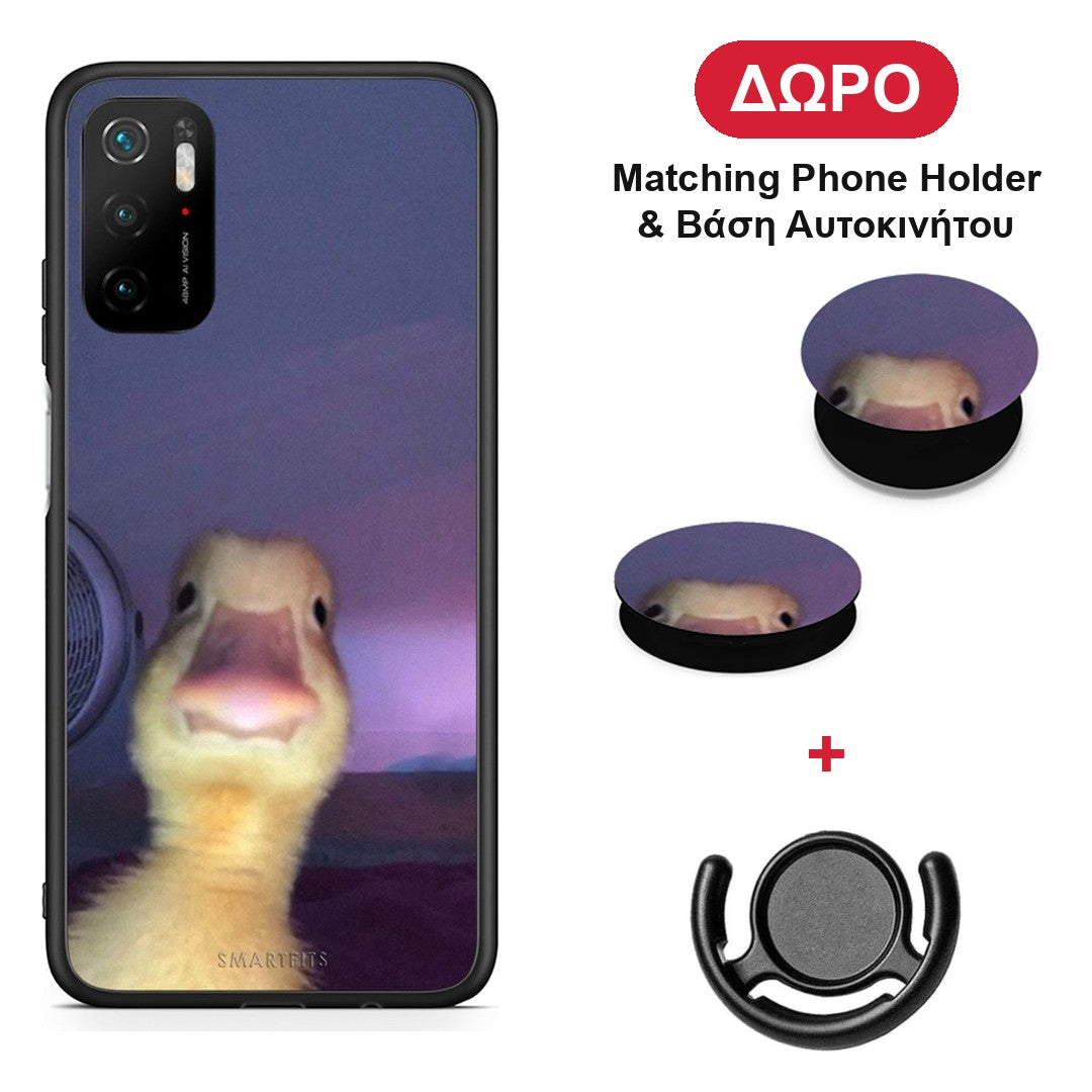 Meme Duck - Xiaomi Redmi Note 10 5G θήκη + Δώρο Phone Holder & Βάση Αυτοκινήτου