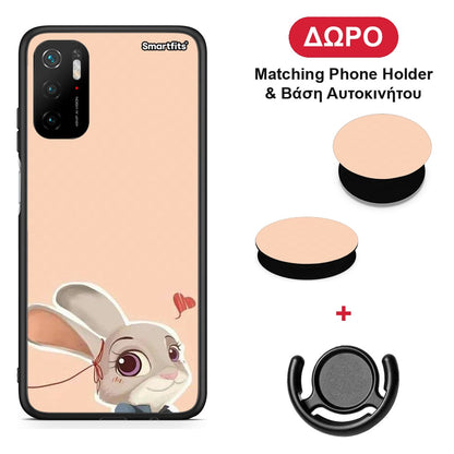 Nick Wilde And Judy Hopps Love 2 - Xiaomi Redmi Note 10 5G θήκη + Δώρο Phone Holder & Βάση Αυτοκινήτου