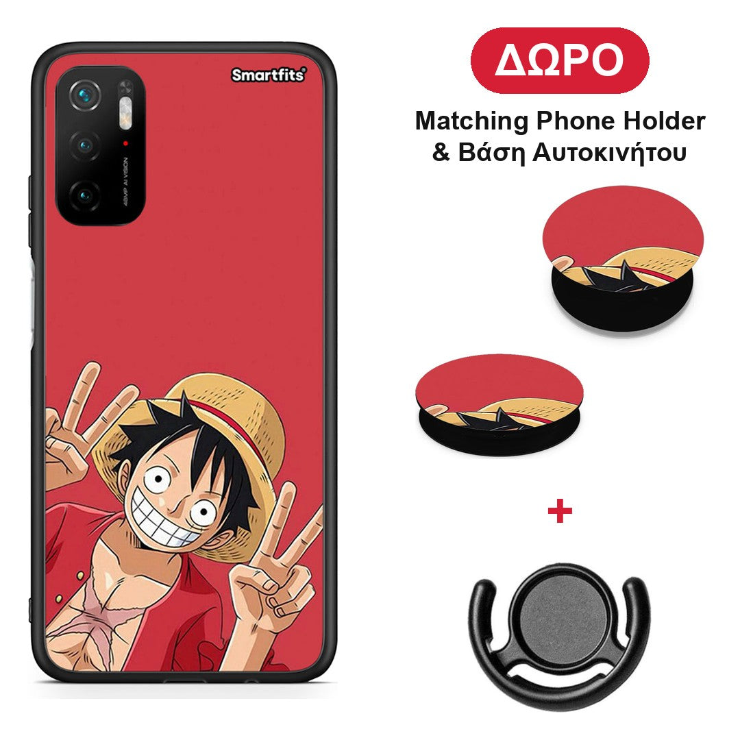Pirate Luffy - Xiaomi Redmi Note 10 5G θήκη + Δώρο Phone Holder & Βάση Αυτοκινήτου