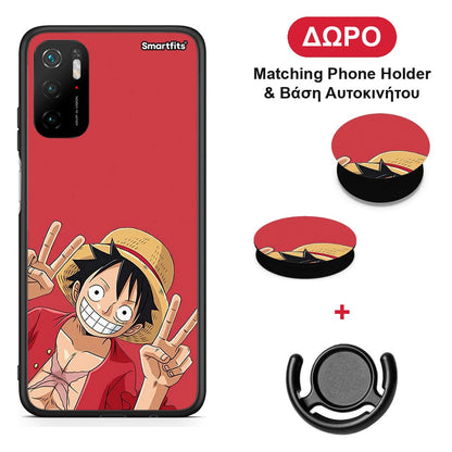 Pirate Luffy - Xiaomi Redmi Note 10 5G θήκη + Δώρο Phone Holder & Βάση Αυτοκινήτου
