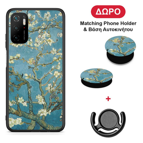 White Blossoms - Xiaomi Redmi Note 10 5G θήκη + Δώρο Phone Holder & Βάση Αυτοκινήτου