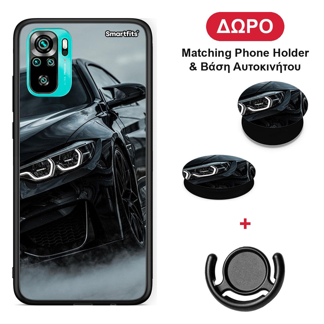 Black BMW - Xiaomi Redmi Note 10S / 10 4G θήκη + Δώρο Phone Holder & Βάση Αυτοκινήτου