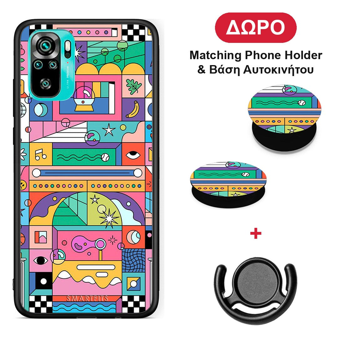 Bubbles Soap - Xiaomi Redmi Note 10S / 10 4G θήκη + Δώρο Phone Holder & Βάση Αυτοκινήτου