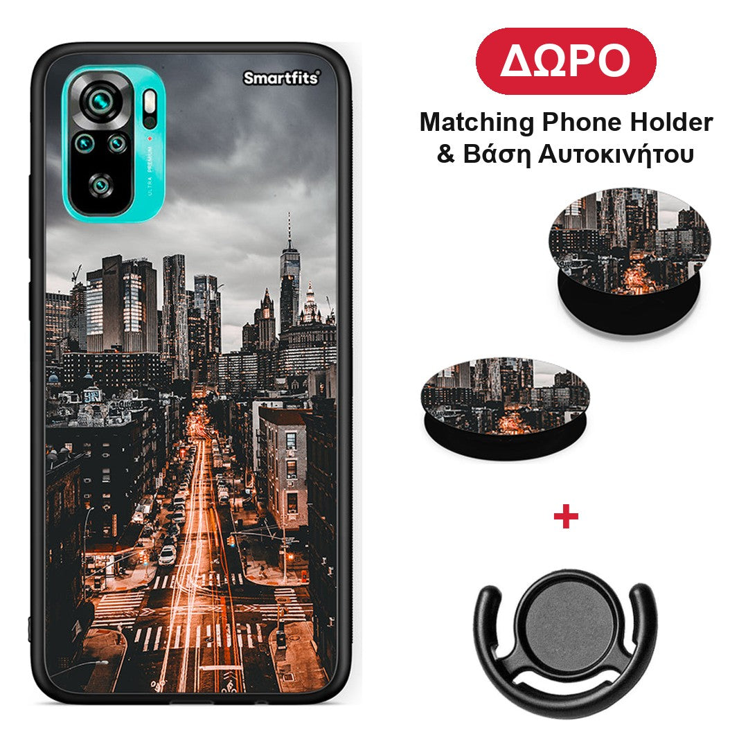 City Lights - Xiaomi Redmi Note 10S / 10 4G θήκη + Δώρο Phone Holder & Βάση Αυτοκινήτου