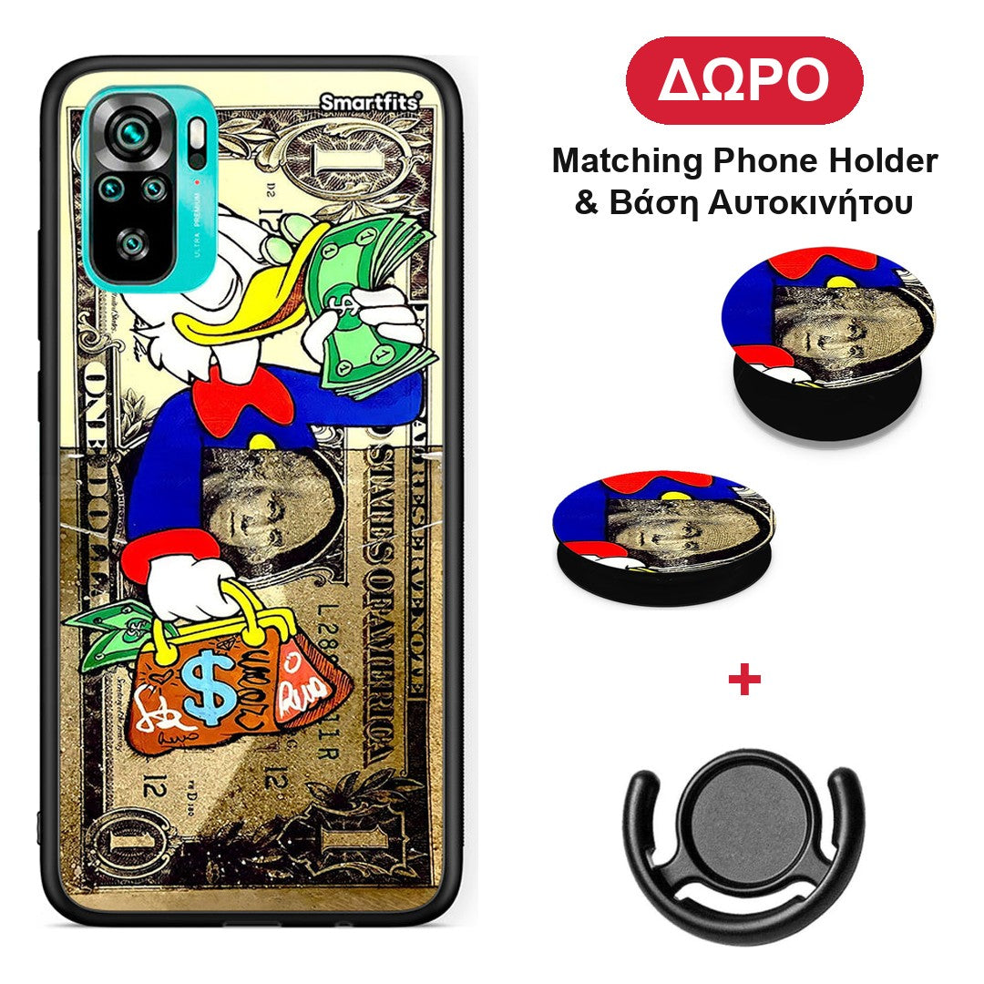 Duck Money - Xiaomi Redmi Note 10S / 10 4G θήκη + Δώρο Phone Holder & Βάση Αυτοκινήτου