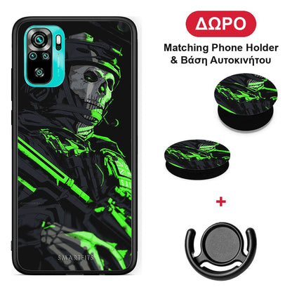 Green Soldier - Xiaomi Redmi Note 10S / 10 4G θήκη + Δώρο Phone Holder & Βάση Αυτοκινήτου