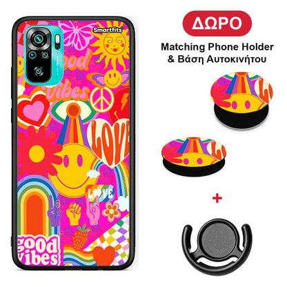 Hippie Love - Xiaomi Redmi Note 10S / 10 4G θήκη + Δώρο Phone Holder & Βάση Αυτοκινήτου