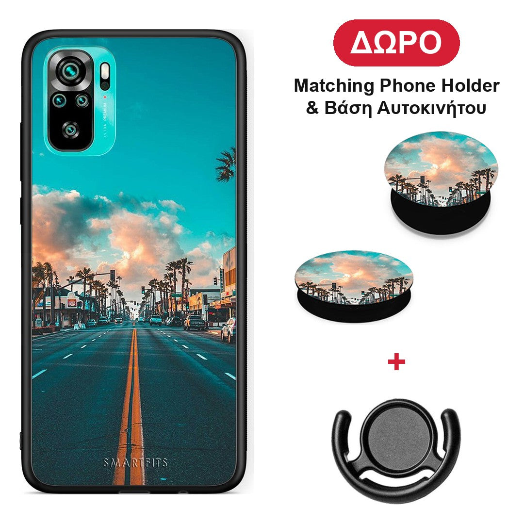 Landscape City - Xiaomi Redmi Note 10S / 10 4G θήκη + Δώρο Phone Holder & Βάση Αυτοκινήτου