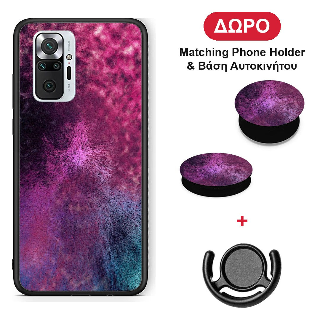 Galactic Aurora - Xiaomi Redmi Note 10 Pro / 10 Pro Max θήκη + Δώρο Phone Holder & Βάση Αυτοκινήτου