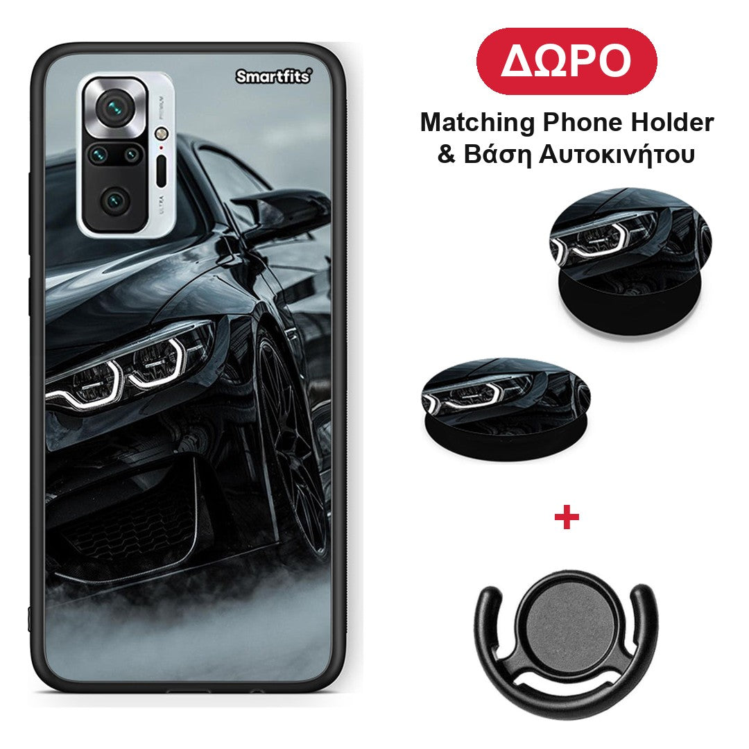 Black BMW - Xiaomi Redmi Note 10 Pro / 10 Pro Max θήκη + Δώρο Phone Holder & Βάση Αυτοκινήτου