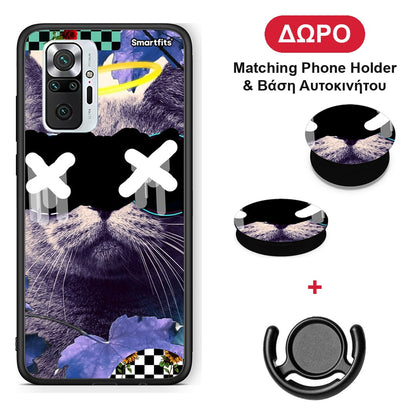 Cat Collage - Xiaomi Redmi Note 10 Pro / 10 Pro Max θήκη + Δώρο Phone Holder & Βάση Αυτοκινήτου