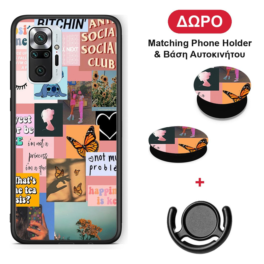 Collage Bitchin - Xiaomi Redmi Note 10 Pro / 10 Pro Max θήκη + Δώρο Phone Holder & Βάση Αυτοκινήτου