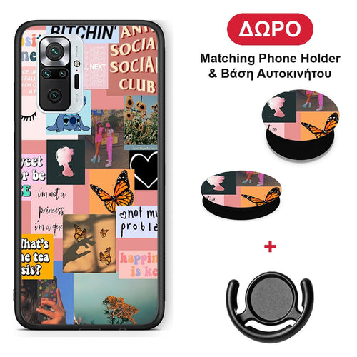 Collage Bitchin - Xiaomi Redmi Note 10 Pro / 10 Pro Max θήκη + Δώρο Phone Holder & Βάση Αυτοκινήτου