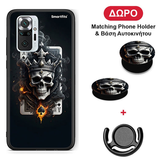 Skull King Ace - Xiaomi Redmi Note 10 Pro / 10 Pro Max θήκη + Δώρο Phone Holder & Βάση Αυτοκινήτου