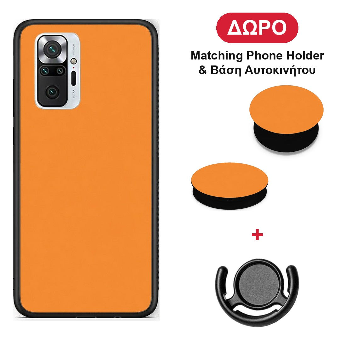 Tangerine Orange - Xiaomi Redmi Note 10 Pro / 10 Pro Max θήκη + Δώρο Phone Holder & Βάση Αυτοκινήτου