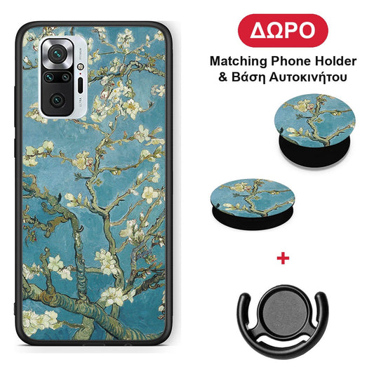 White Blossoms - Xiaomi Redmi Note 10 Pro / 10 Pro Max θήκη + Δώρο Phone Holder & Βάση Αυτοκινήτου