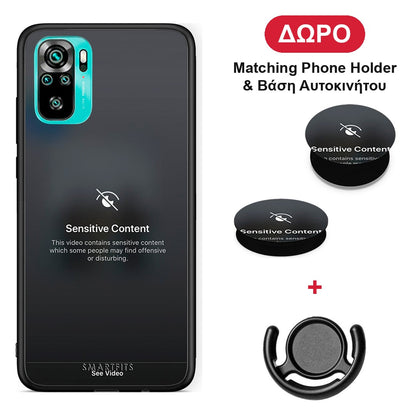 Sensitive Content - Xiaomi Redmi Note 10S / 10 4G θήκη + Δώρο Phone Holder & Βάση Αυτοκινήτου