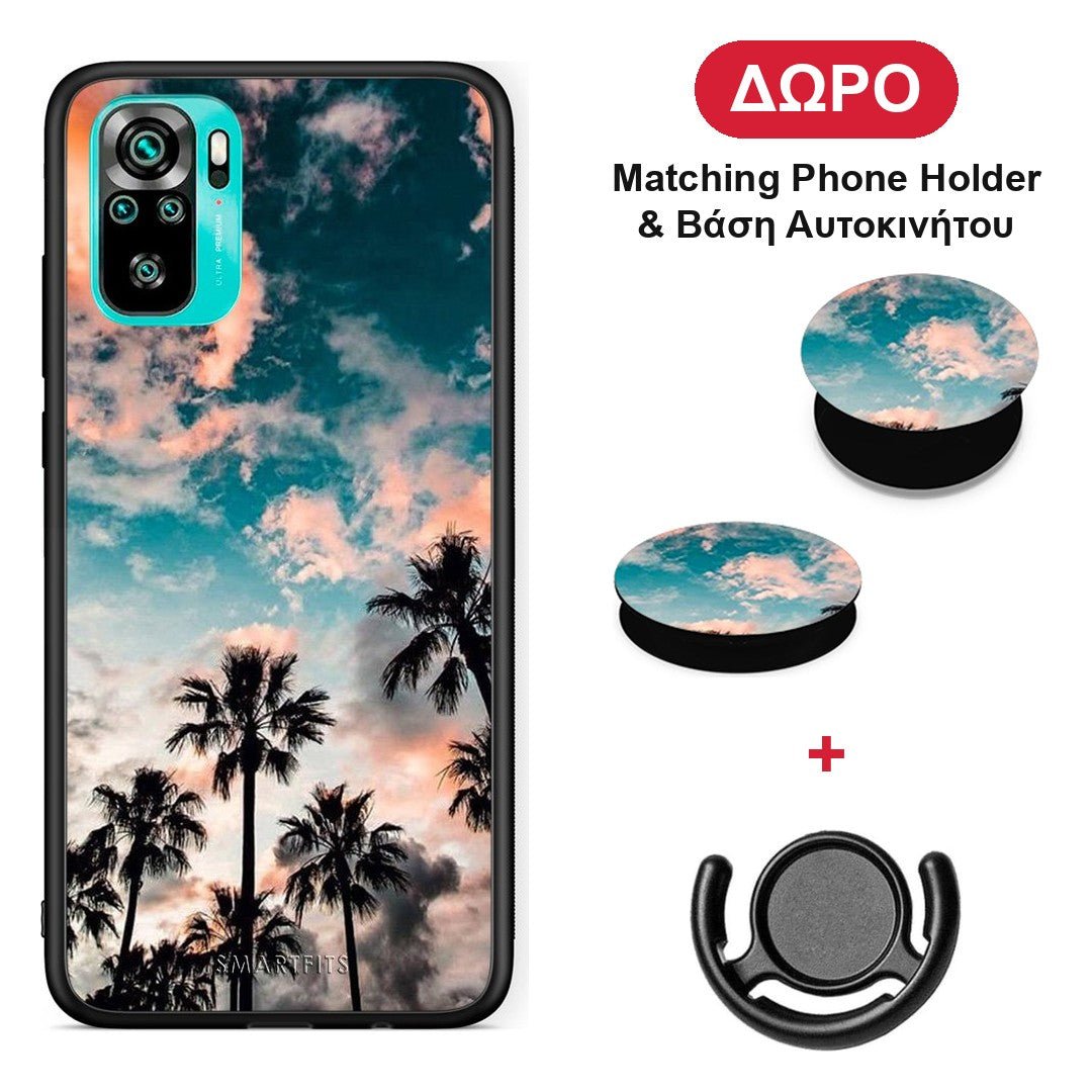Summer Sky - Xiaomi Redmi Note 10S / 10 4G θήκη + Δώρο Phone Holder & Βάση Αυτοκινήτου