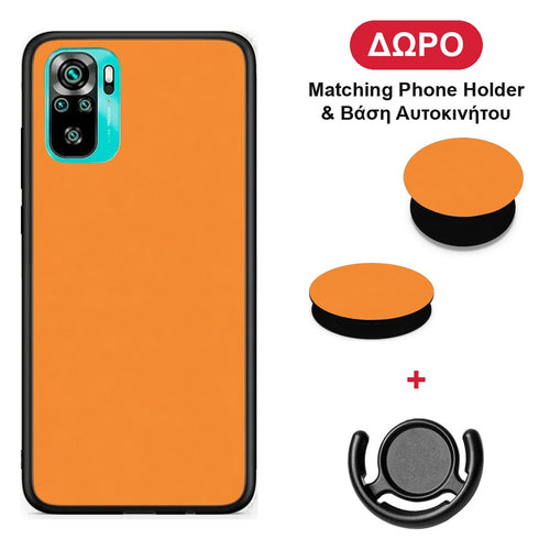 Tangerine Orange - Xiaomi Redmi Note 10S / 10 4G θήκη + Δώρο Phone Holder & Βάση Αυτοκινήτου