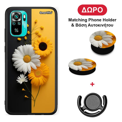 Yellow Daisies - Xiaomi Redmi Note 10S / 10 4G θήκη + Δώρο Phone Holder & Βάση Αυτοκινήτου