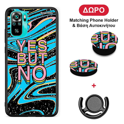 Yes But No - Xiaomi Redmi Note 10S / 10 4G θήκη + Δώρο Phone Holder & Βάση Αυτοκινήτου
