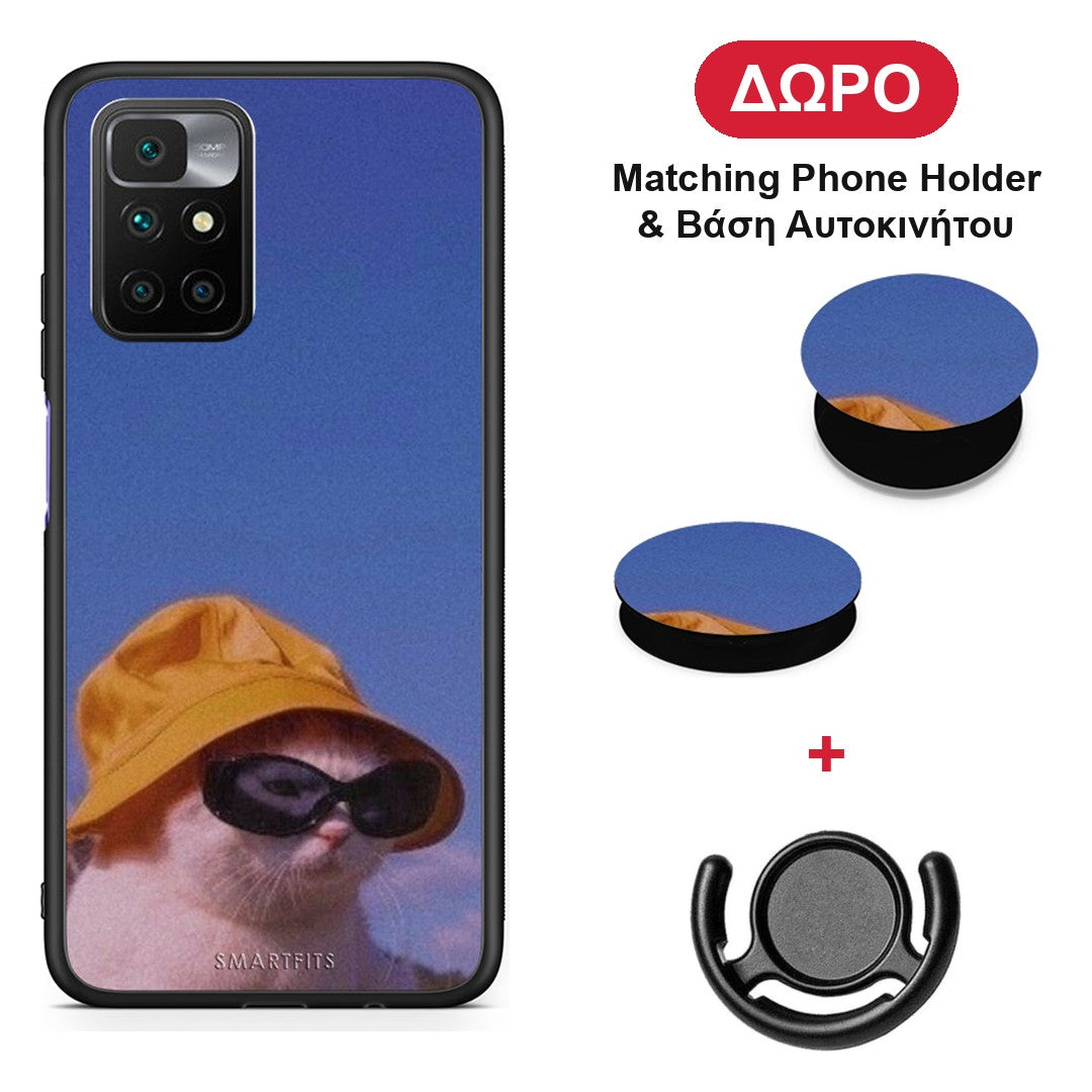 Cat Diva - Xiaomi Redmi 10 θήκη + Δώρο Phone Holder & Βάση Αυτοκινήτου