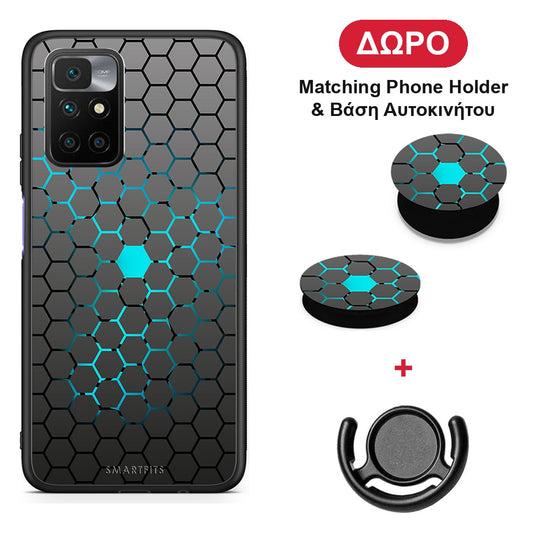 Geometric Hexagonal - Xiaomi Redmi 10 θήκη + Δώρο Phone Holder & Βάση Αυτοκινήτου