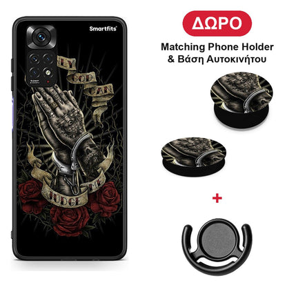Judge By God - Xiaomi Redmi 10 θήκη + Δώρο Phone Holder & Βάση Αυτοκινήτου
