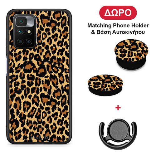 Animal Leopard - Xiaomi Redmi 10 θήκη + Δώρο Phone Holder & Βάση Αυτοκινήτου