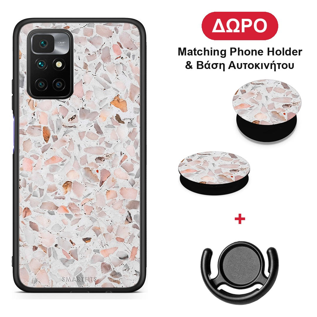 Marble Terrazzo - Xiaomi Redmi 10 θήκη + Δώρο Phone Holder & Βάση Αυτοκινήτου