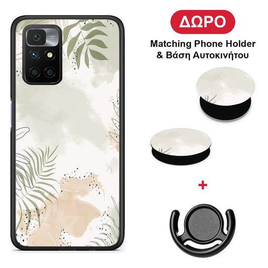 Nude Plants - Xiaomi Redmi 10 θήκη + Δώρο Phone Holder & Βάση Αυτοκινήτου