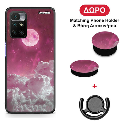 Pink Moon - Xiaomi Redmi 10 θήκη + Δώρο Phone Holder & Βάση Αυτοκινήτου