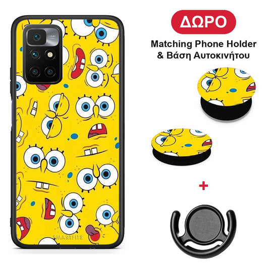 PopArt Sponge - Xiaomi Redmi 10 θήκη + Δώρο Phone Holder & Βάση Αυτοκινήτου
