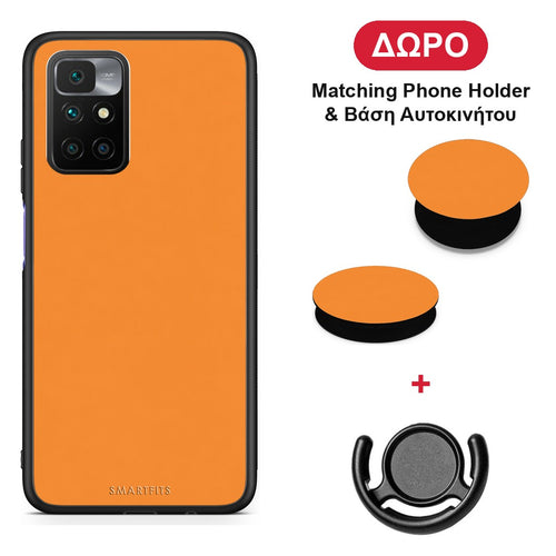 Tangerine Orange - Xiaomi Redmi 10 θήκη + Δώρο Phone Holder & Βάση Αυτοκινήτου