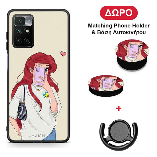 Walking Mermaid - Xiaomi Redmi 10 θήκη + Δώρο Phone Holder & Βάση Αυτοκινήτου