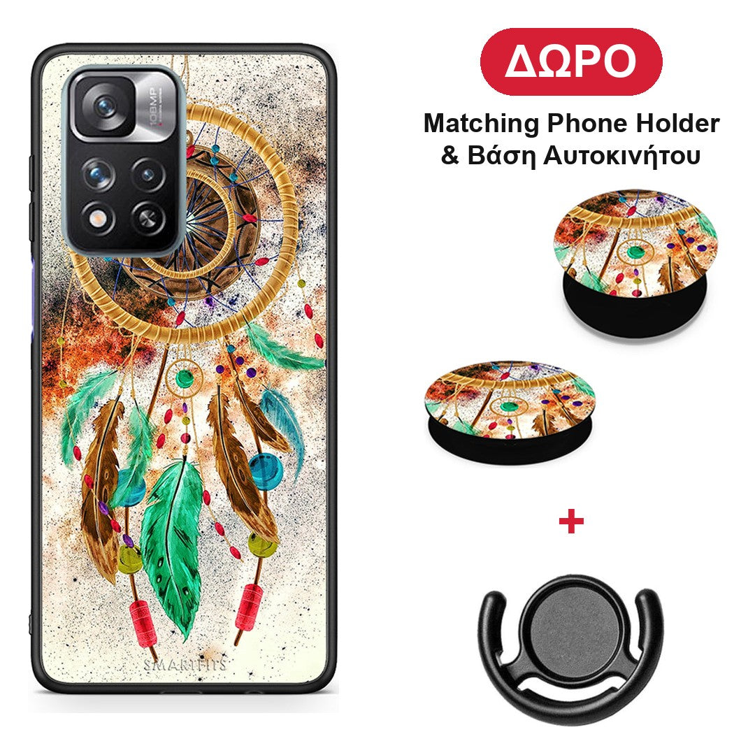 Boho DreamCatcher - Xiaomi Redmi Note 11 Pro+ 5G θήκη + Δώρο Phone Holder & Βάση Αυτοκινήτου