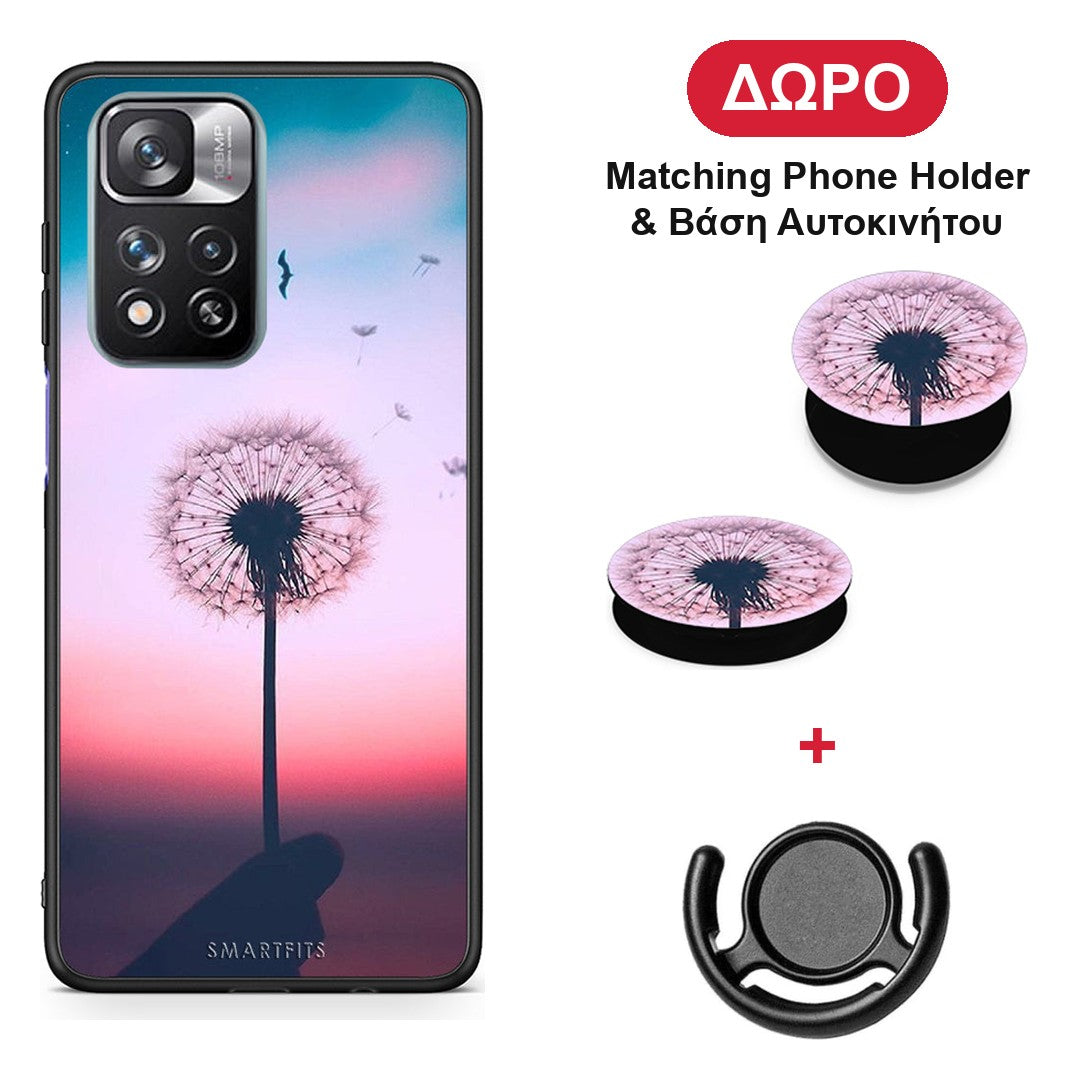 Boho Wish - Xiaomi Redmi Note 11 Pro+ 5G θήκη + Δώρο Phone Holder & Βάση Αυτοκινήτου