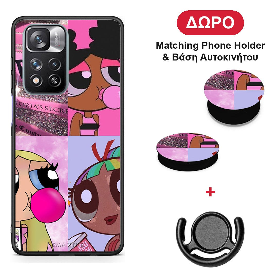 Bubble Girls - Xiaomi Redmi Note 11 Pro+ 5G θήκη + Δώρο Phone Holder & Βάση Αυτοκινήτου