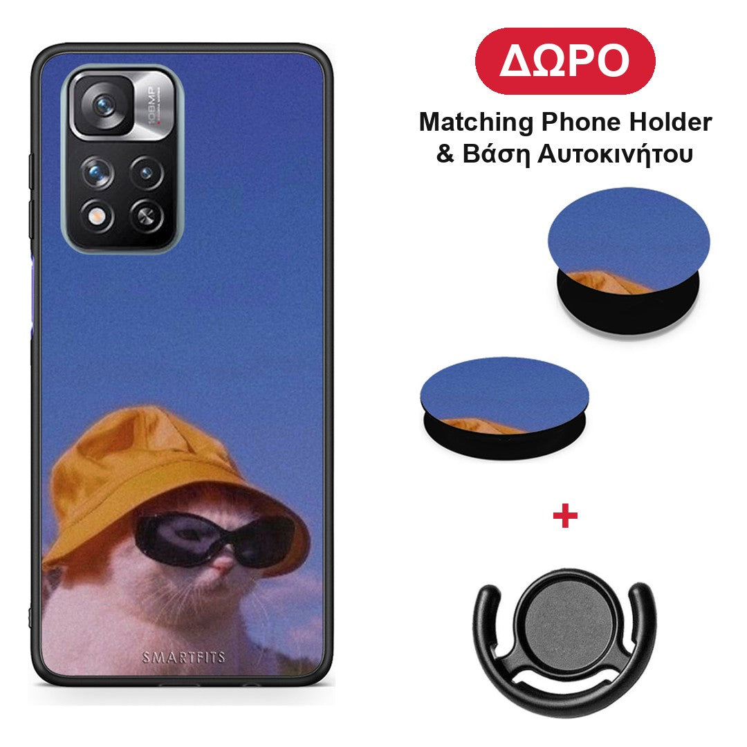 Cat Diva - Xiaomi Redmi Note 11 Pro+ 5G θήκη + Δώρο Phone Holder & Βάση Αυτοκινήτου