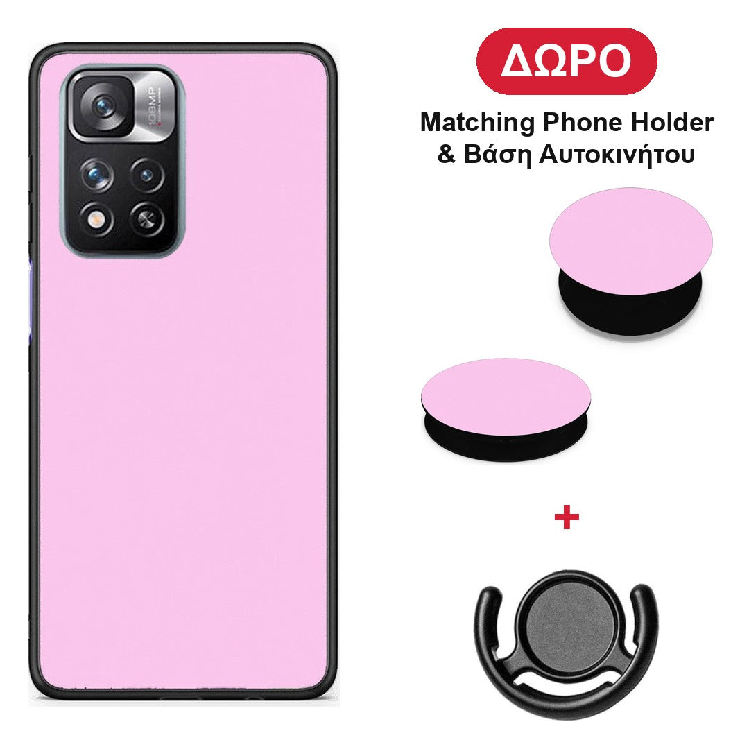 Cotton Candy Pink - Xiaomi Redmi Note 11 Pro+ 5G θήκη + Δώρο Phone Holder & Βάση Αυτοκινήτου