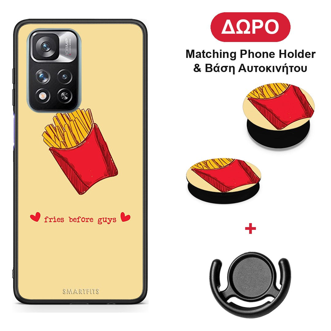 Fries Before Guys - Xiaomi Redmi Note 11 Pro+ 5G θήκη + Δώρο Phone Holder & Βάση Αυτοκινήτου