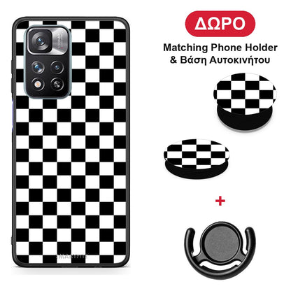Geometric Squares - Xiaomi Redmi Note 11 Pro+ 5G θήκη + Δώρο Phone Holder & Βάση Αυτοκινήτου