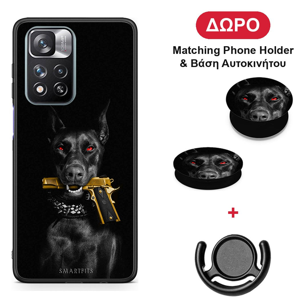 Golden Gun - Xiaomi Redmi Note 11 Pro+ 5G θήκη + Δώρο Phone Holder & Βάση Αυτοκινήτου