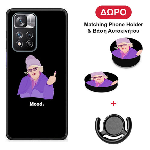 Grandma Mood Black - Xiaomi Redmi Note 11 Pro+ 5G θήκη + Δώρο Phone Holder & Βάση Αυτοκινήτου